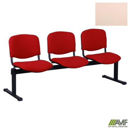 Стілець офісний AMF Ізо-3 чорний Скаден беж світлий (019502)